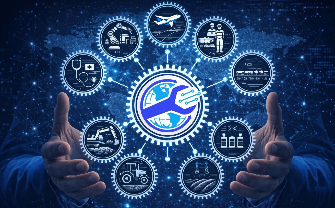 Industrial sectors collage